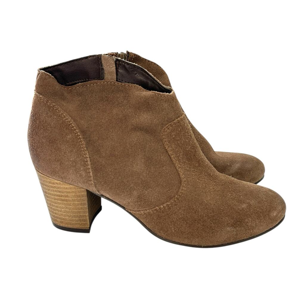 Steve Madden Brown Casual Western Ankle Boots Leather 8 Casual Heeled Harrlee